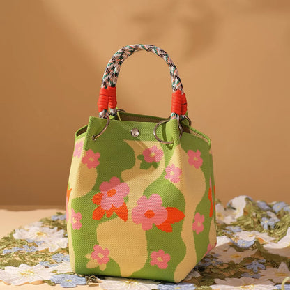 handmade mini tote bag - foldable, fit for travel, easy to carry