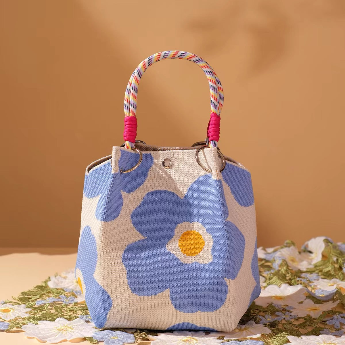 handmade mini tote bag - foldable, fit for travel, easy to carry
