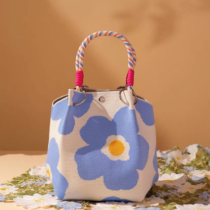 handmade mini tote bag - foldable, fit for travel, easy to carry