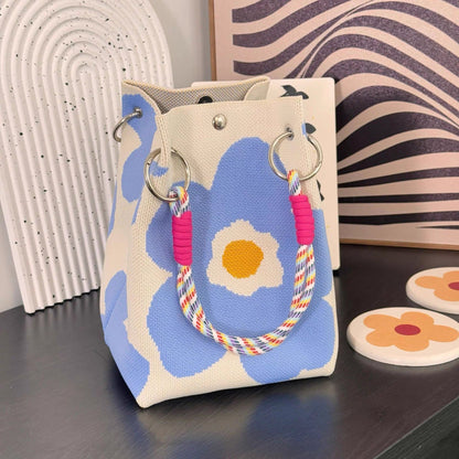 handmade mini tote bag - foldable, fit for travel, easy to carry